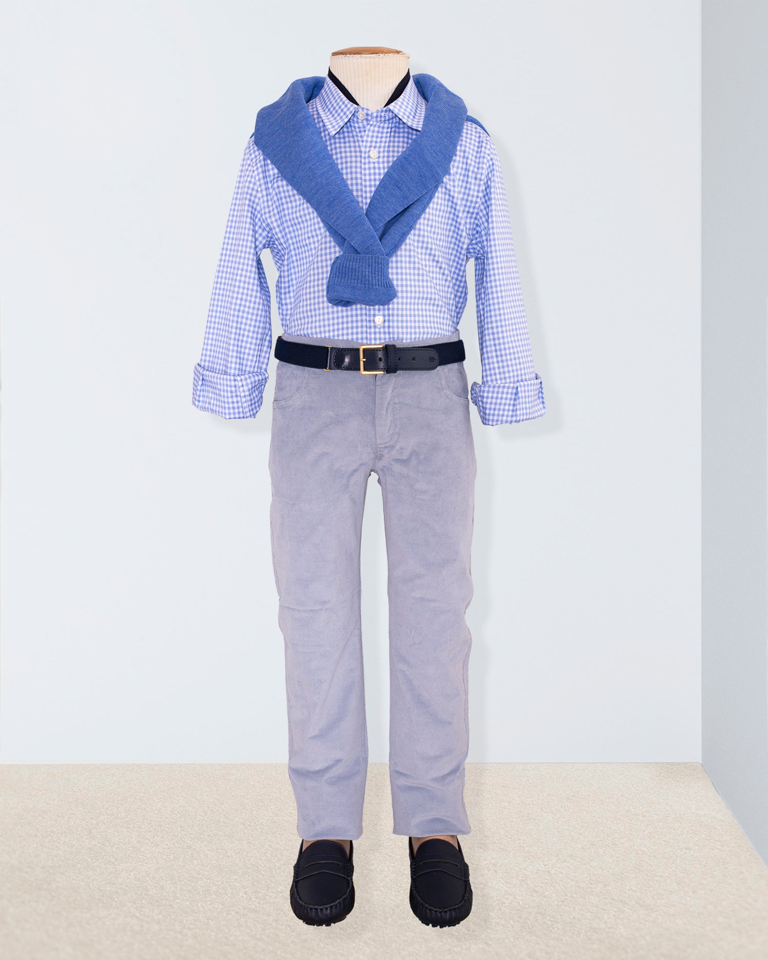 Bernard Blue Gingham Flannel Shirt